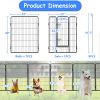 Heavy Duty Dog Pens Outdoor Dog Fence Dog Playpen for Large Dogs, 40"Dog Kennel Outdoor Pet Playpen with Doors 8 Panels Metal Exercise Pens Puppy Play