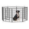 Heavy Duty Dog Pens Outdoor Dog Fence Dog Playpen for Large Dogs, 40"Dog Kennel Outdoor Pet Playpen with Doors 8 Panels Metal Exercise Pens Puppy Play